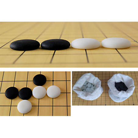 Pierres Yunzi mono-convexes 22mm en sacs coton