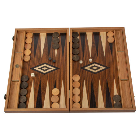Backgammon en noyer 60cm