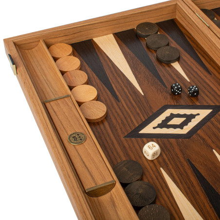 Backgammon en noyer 60cm
