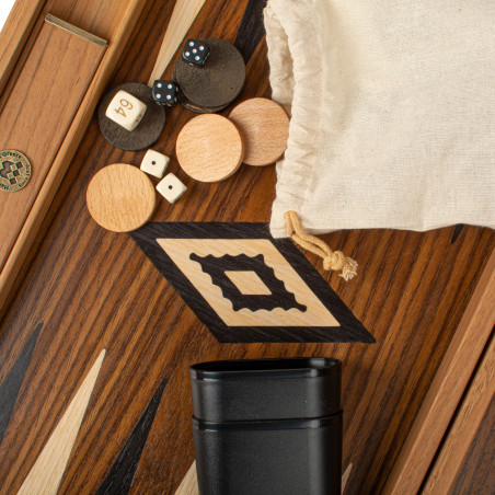 Backgammon en noyer 46cm