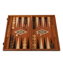 Backgammon en acajou 46cm