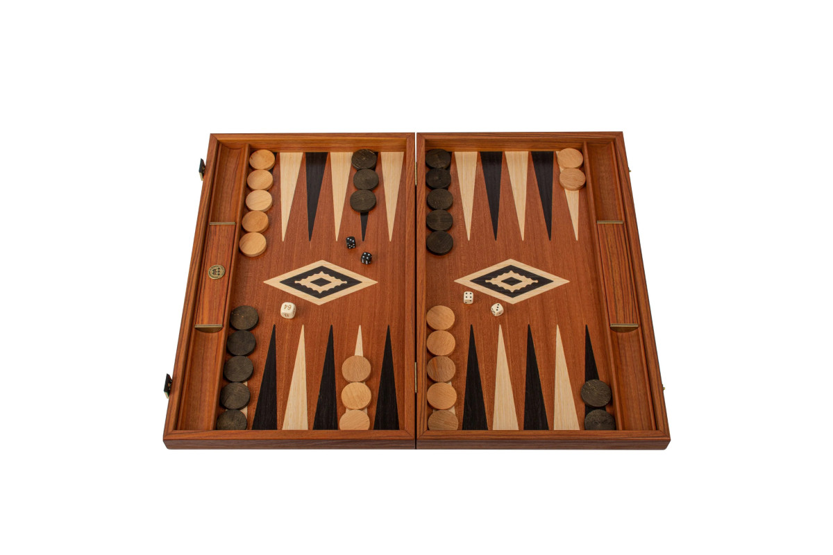 Backgammon en acajou 46cm