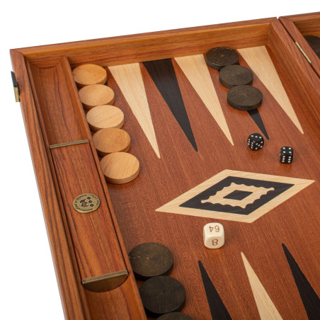 Backgammon en acajou 46cm