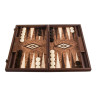 Backgammon Premium en loupe de noyer 60cm