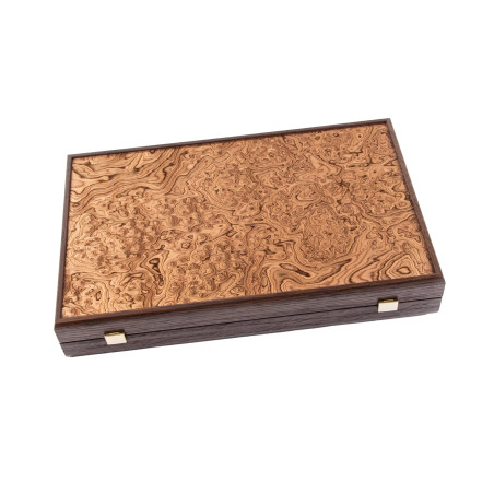 Backgammon Premium en loupe de noyer 60cm