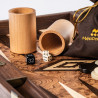 Backgammon Premium en loupe de noyer 60cm