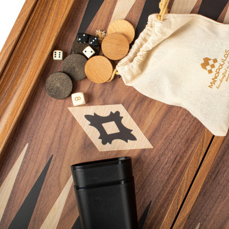 Backgammon aspect noyer 60cm