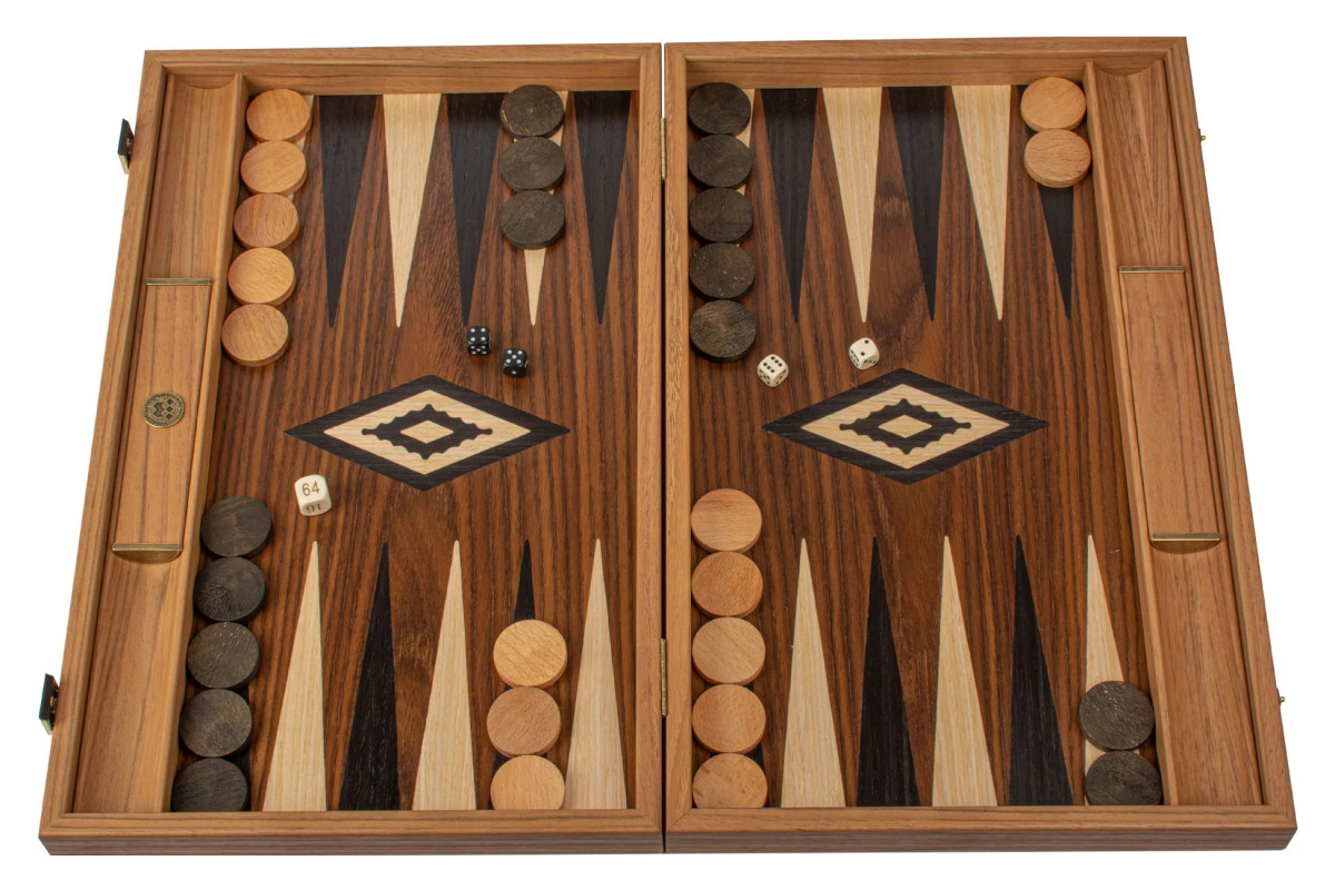 Backgammon en noyer 46cm