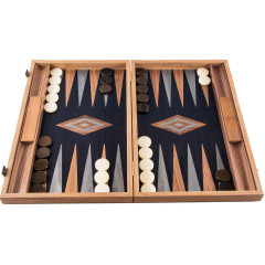 Backgammon Premium Noyer / Chêne sombre 60cm