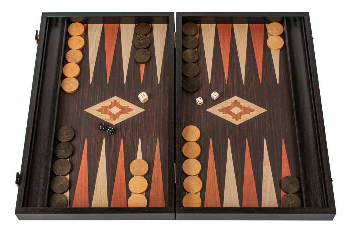 Backgammon aspect wengé 45cm