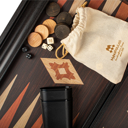 Backgammon aspect wengé 60cm