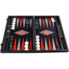Backgammon Premium Chêne noir et Argento 60cm