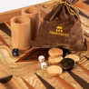 Backgammon Premium en loupe d'olivier 60cm