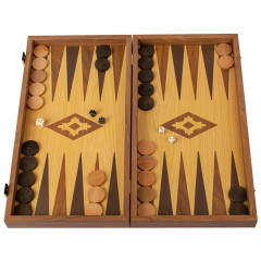 Backgammon aspect chêne 50cm