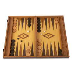 Backgammon aspect chêne 45cm