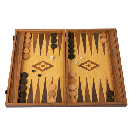 Backgammon aspect chêne 45cm