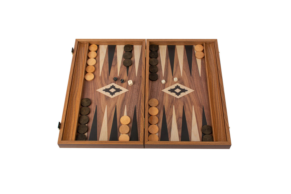 Backgammon aspect noyer 45cm