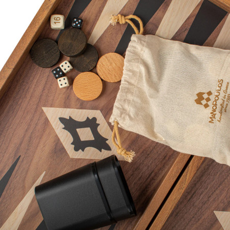 Backgammon aspect noyer 39cm