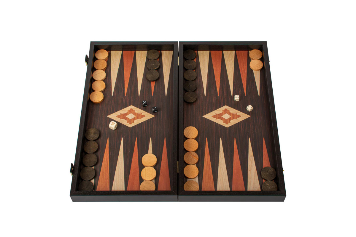 Backgammon aspect wengé 39cm