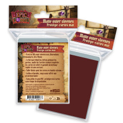 100 Sleeves Mat 66x91 Dos rouge