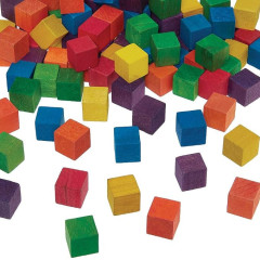 Cube en bois 10mm (4 achetés, 1 offert)