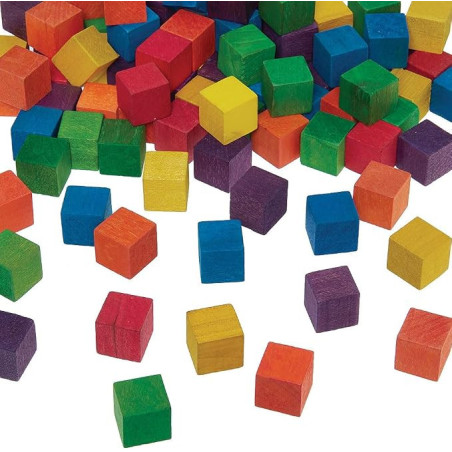 Cube en bois 10mm (4 achetés, 1 offert)