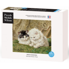 Deux chatons - Henriëtte Ronner-Knip - puzzle Michèle Wilson 80 pièces