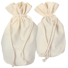 Paire de sacs coton 21x16cm fond plat