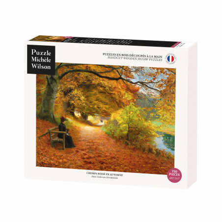 Chemin boisé en automne - Brendekilde - puzzle Michèle Wilson 750 pièces