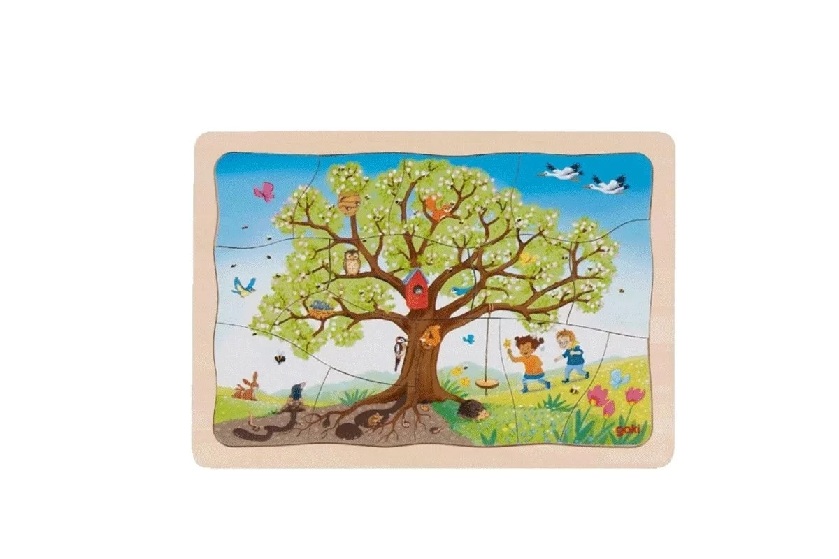 Puzzle à couches, saisons du pommier