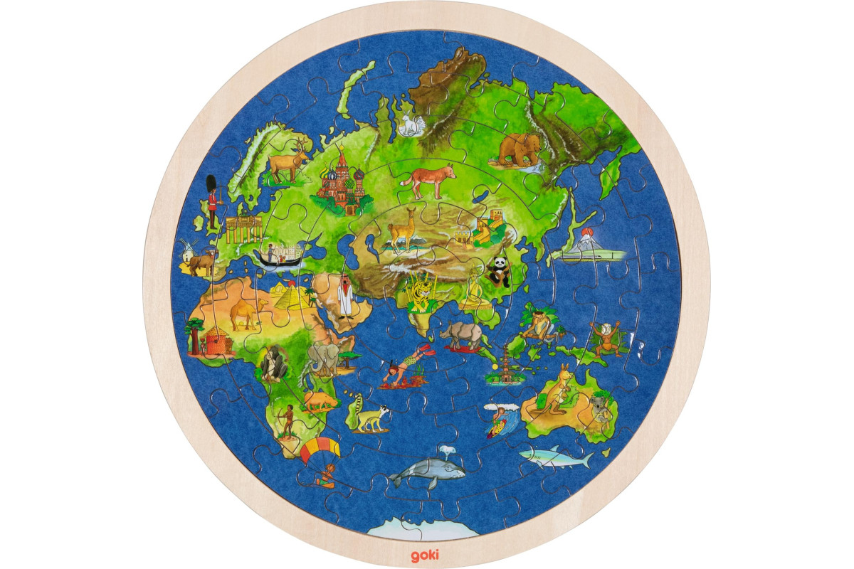 Puzzle, globe terrestre
