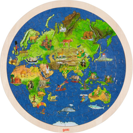 Puzzle, globe terrestre
