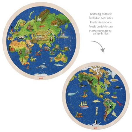 Puzzle, globe terrestre