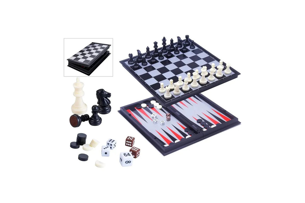 Echecs Backgammon magnétique 25cm