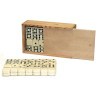 Dominos double 9 boîte bois