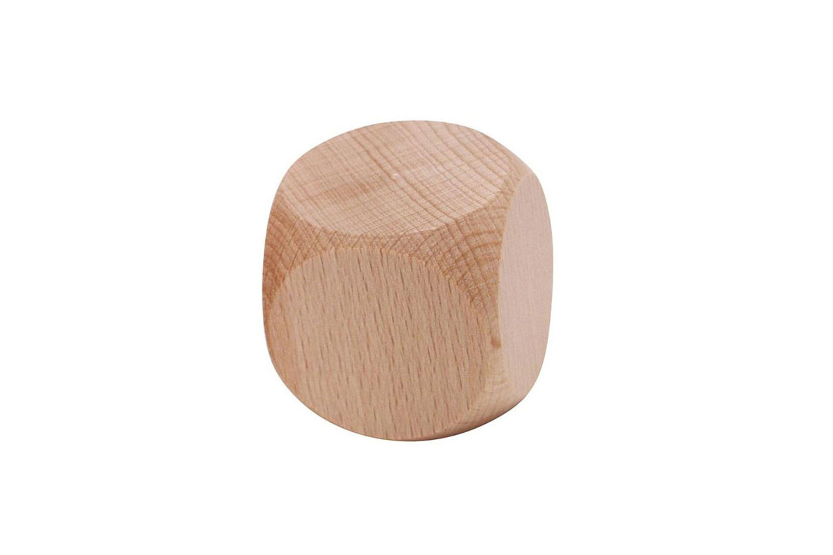 Dé en bois vierge 30mm