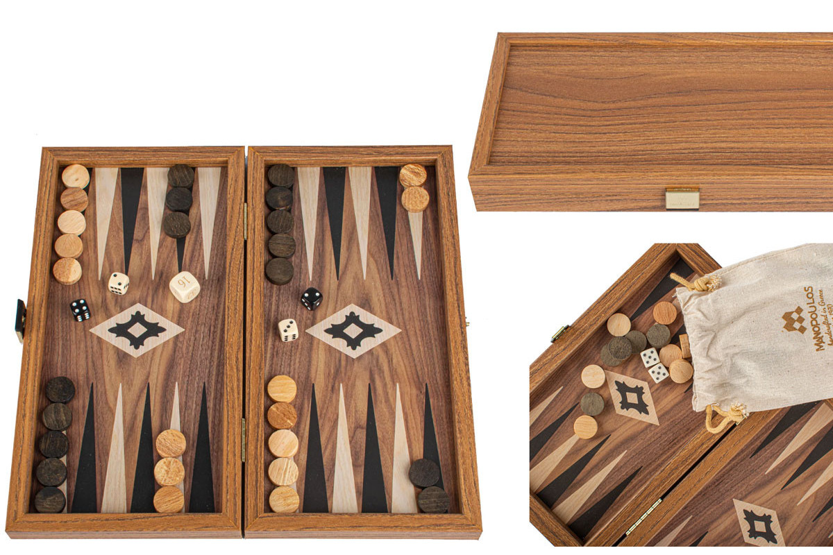 Backgammon aspect noyer 39cm