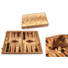 Backgammon Premium en loupe d'olivier 60cm