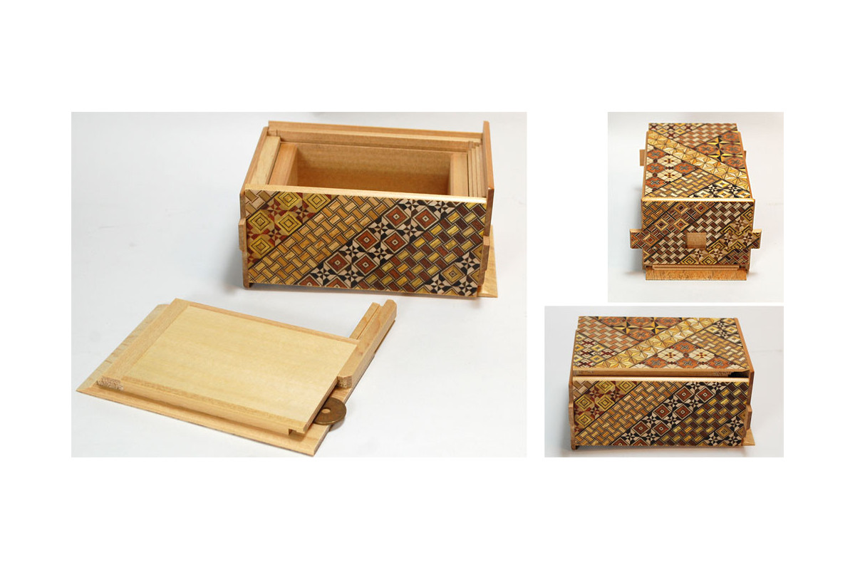 Boîte à secrets japonaise 5 sun 35 mouvements + tiroir secret