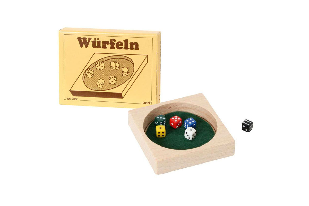 Mini jeu, piste avec 6 dés (Würfeln)