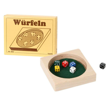 Mini jeu, piste avec 6 dés (Würfeln)