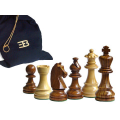 Pièces échecs 70mm (3) Acacia/Buis (en sac)