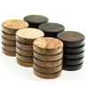 Pions de Backgammon en olivier 36mm
