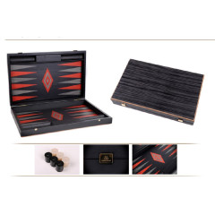Backgammon Premium Chêne noir et Argento 60cm