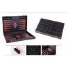 Backgammon Premium Chêne noir et Argento 60cm