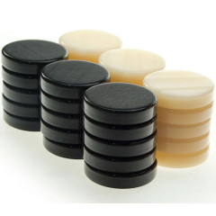 Pions de Backgammon nacre 26mm (noirs)