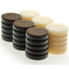 Pions de Backgammon nacre 36mm (marrons)