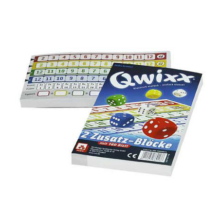 QWIXX - Recharge blocs de score (3x80 fiches)