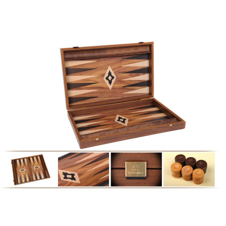 Backgammon aspect noyer 60cm