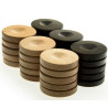 Pions de Backgammon en bois 26mm avec cupule